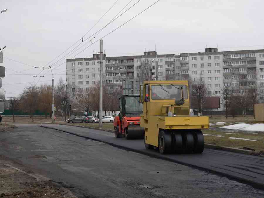 Ремонт дороги на улице Белинского идет полным ходом