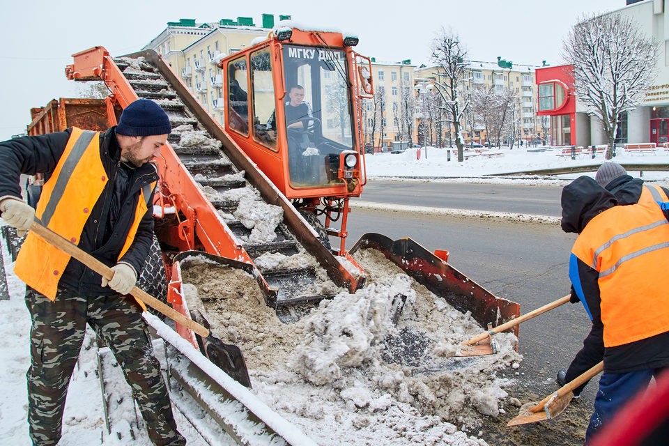 Могилев во власти снежной стихии